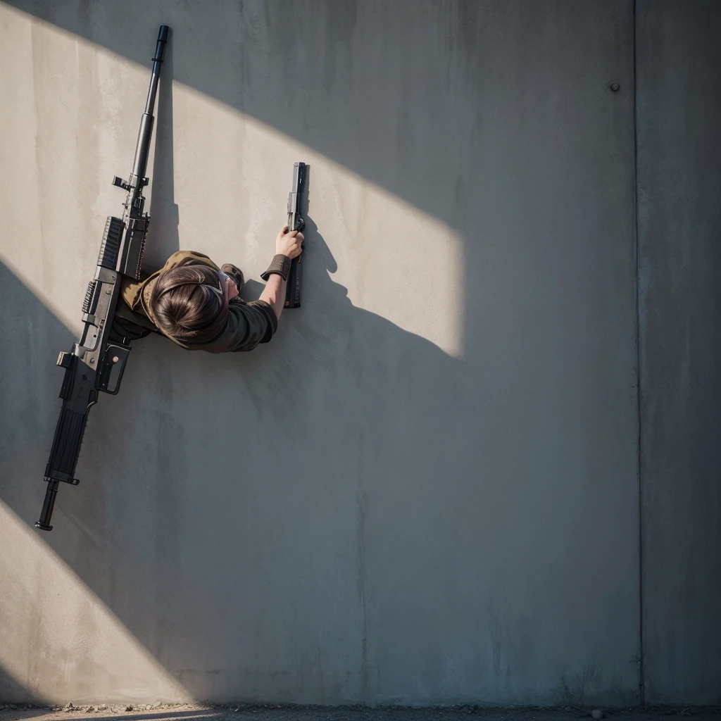 Wall with high caliber weapons