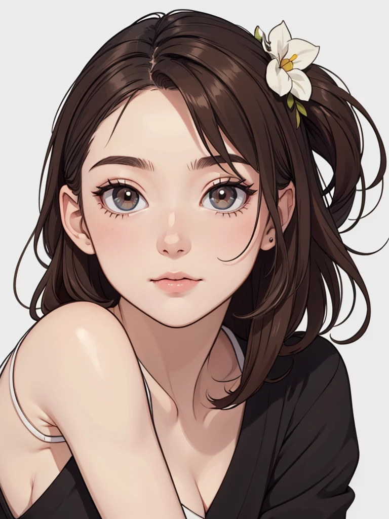 (((masterpiece, best quality, ultra highres, 1 girl, solo, no background))), super detailed skin and face and eyes and finger, beautiful japanese woman, small breasts:1.5, skinny, light brown hair, white background, very short hair, (an illustration of girl), Knee shot, Generate with illustrations, Various expressions, Various poses, Various Costumes, Please draw the entire character within the frame, ensuring that the head, arms, and legs are not cut off. The background should be simple, with the character positioned centrally, 
