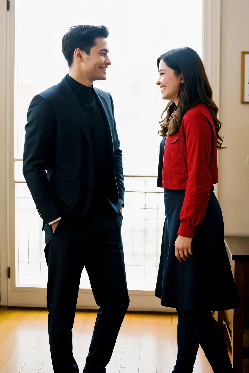 One of the characters wants to play something different.
The other character accepts the idea with a smile.