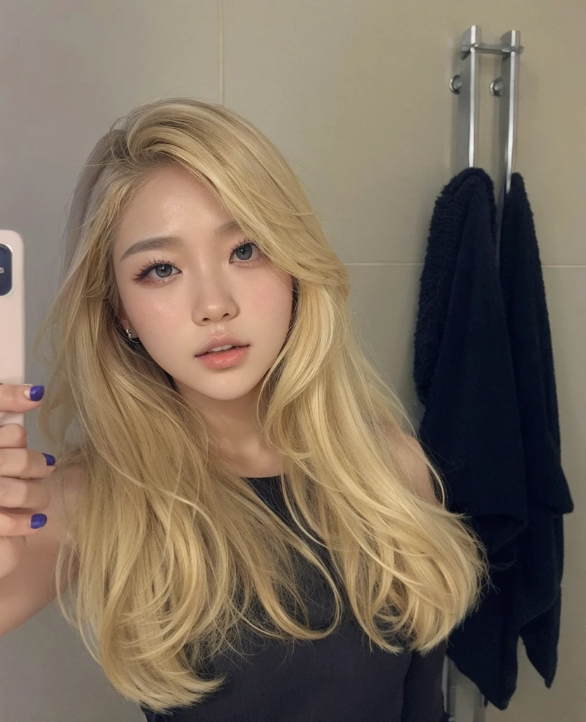 korean, blonde, Asian, fleshy lips