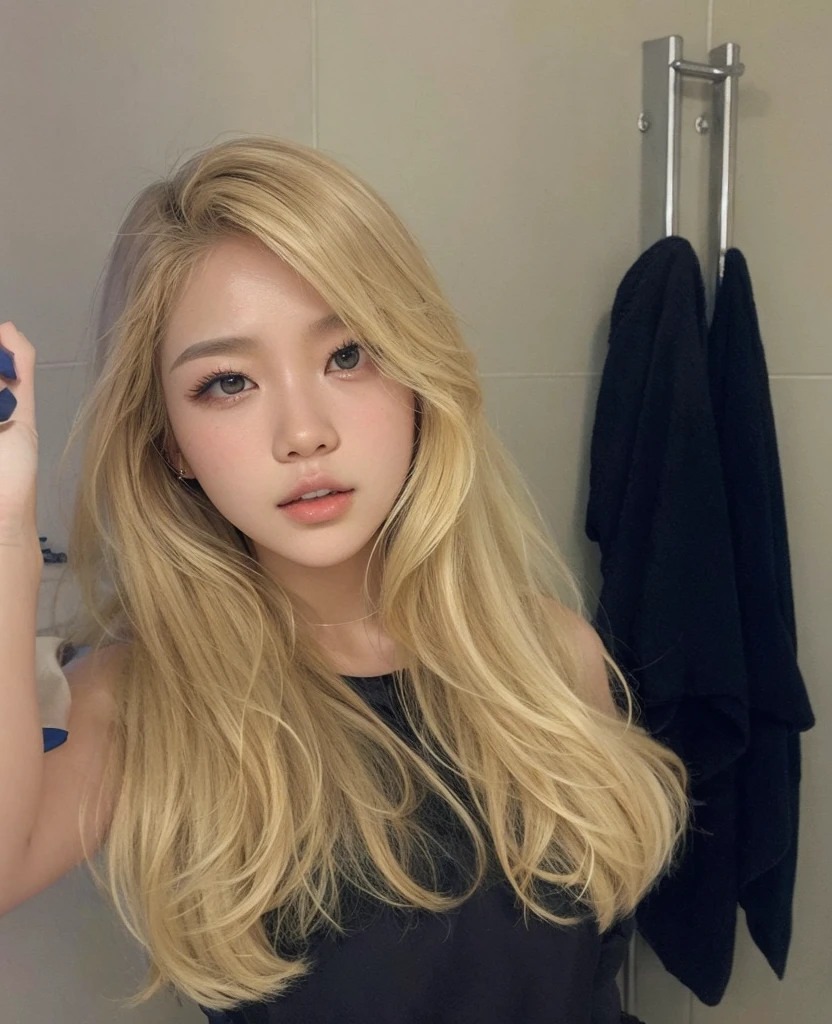 korean, blonde, Asian, fleshy lips