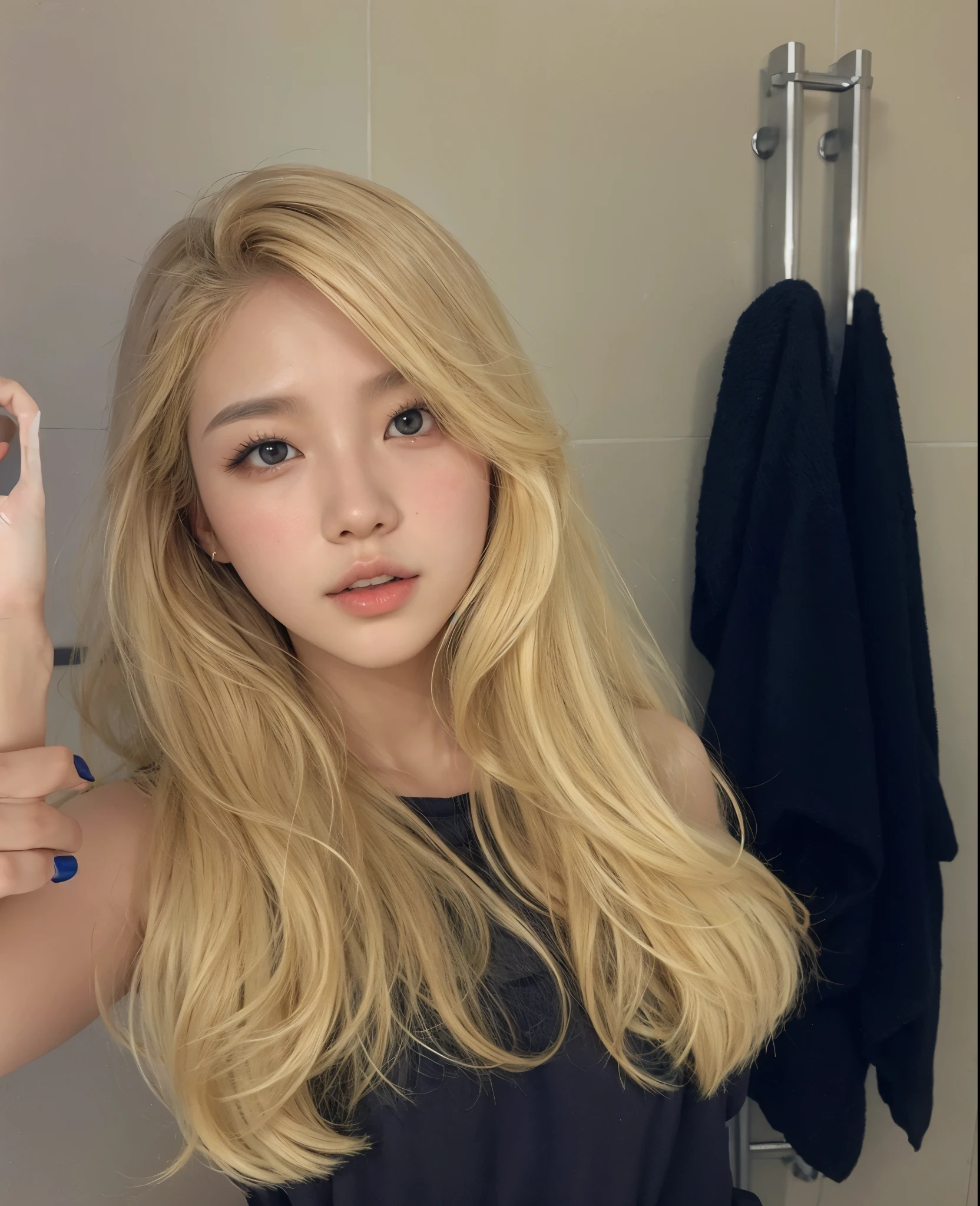 korean, blonde, Asian, fleshy lips