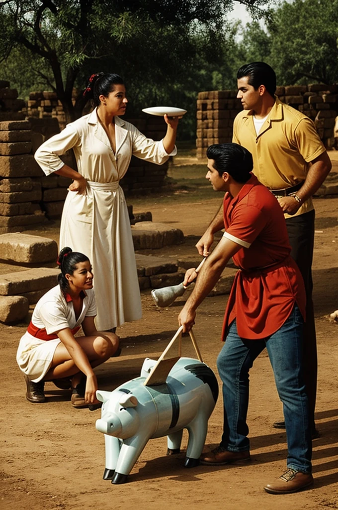 Believe me, some images of people playing greased pig in ancient times