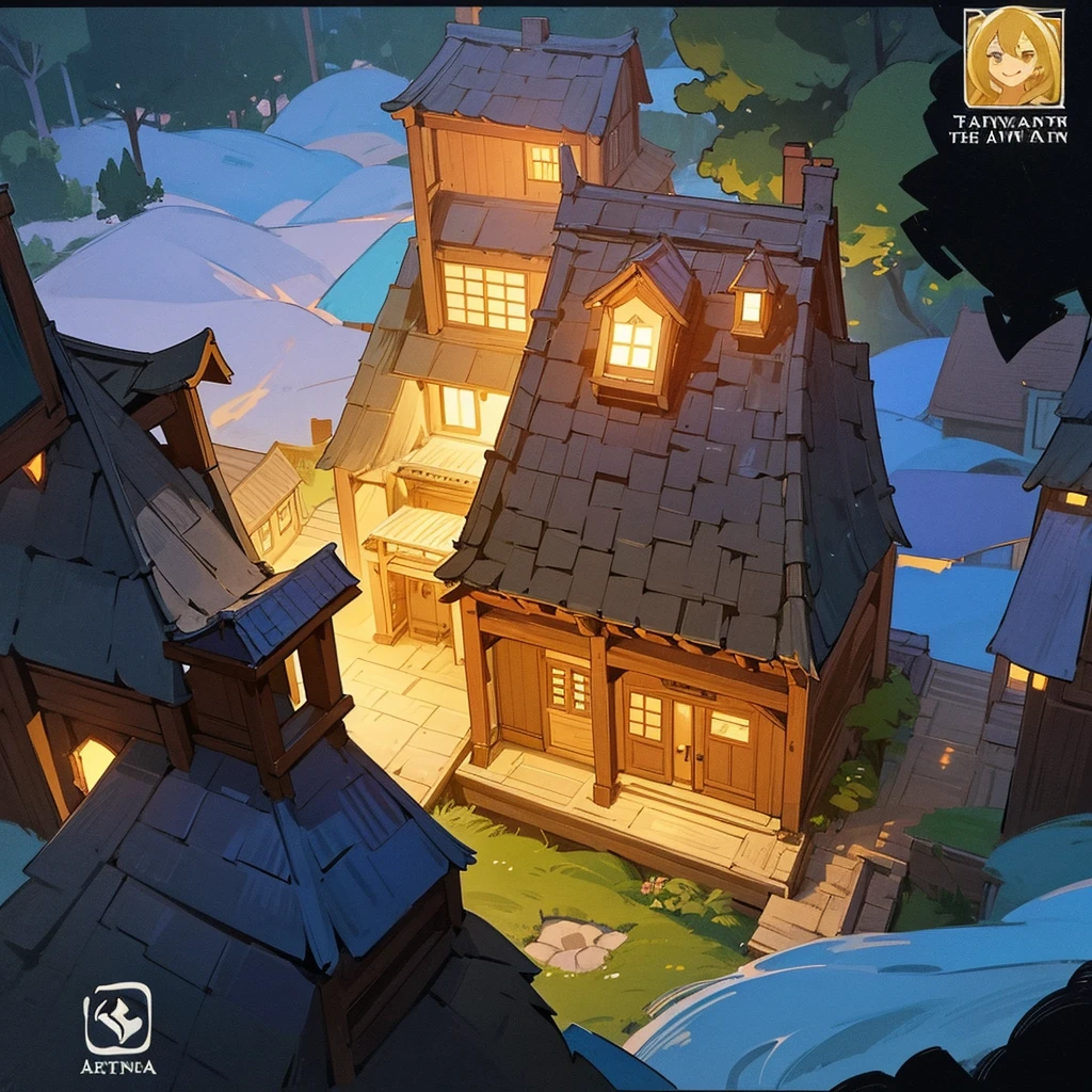 a close-up of a house with a light on in a dark forest, medieval Tavern, Tavern background, a multidimensional cozy Tavern, fantasy Tavern background, Tavern, medieval house, medieval fantasy game art, alchemy Tavern, print shop, point-and-click adventure game, fantasy medieval city, medieval concept art, fantasy city scenery, taverna emoji, taverna emoji, taverna emoji, taverna emoji