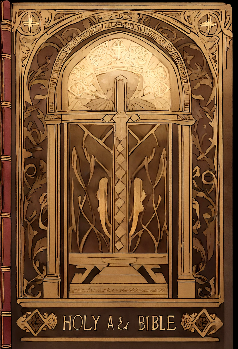 "Por favor, create a high-definition image of the Holy Bible that captures the reverence and spiritual significance of this holy book. The image must convey the historical and religious importance of the Bible, presenting it in a dignified and respectful way. Use soft lighting to highlight cover and page details, emphasizing its texture and aging, if applicable. Position the Bible in a setting that evokes a sacred environment, like a wooden shelf in an old library or a lighted altar. Colors should be subtle and typography, if present, must be elegant and discreet. The image should inspire a sense of reverence and spiritual connection to the words and teachings contained in the Holy Bible."