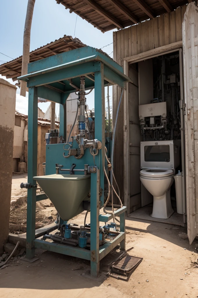 Create an image of machines to improve basic sanitation 