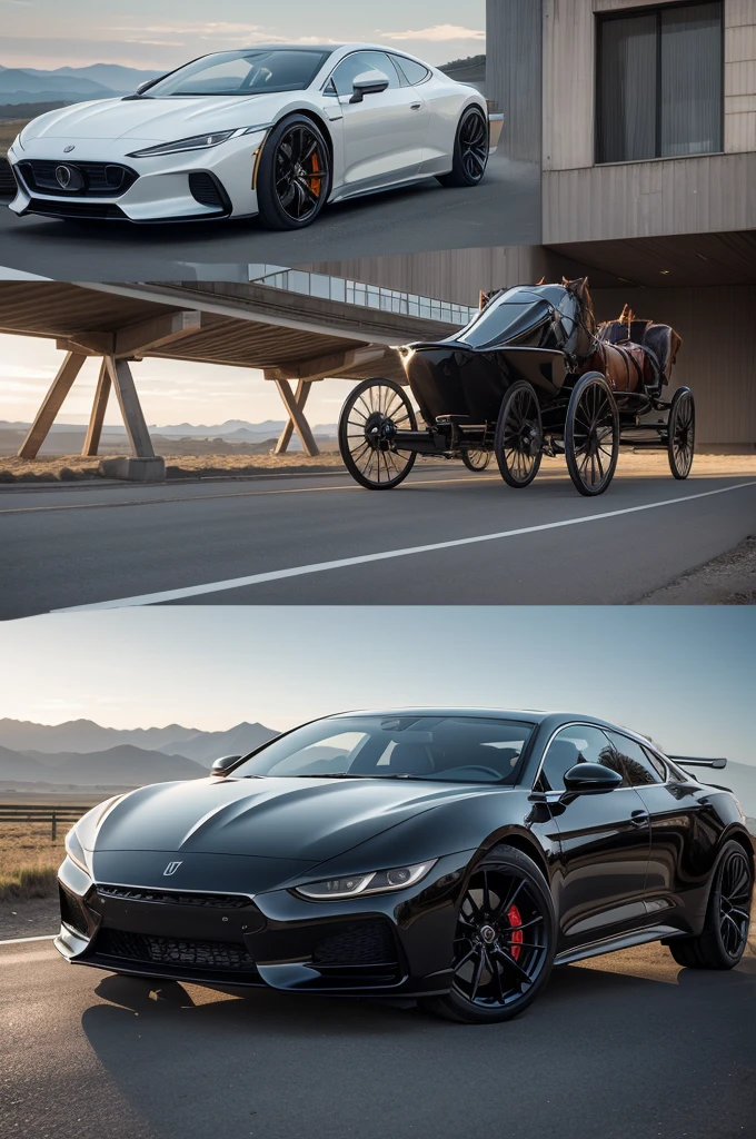 You could create a luxury car that is powered by a horse, like a cart