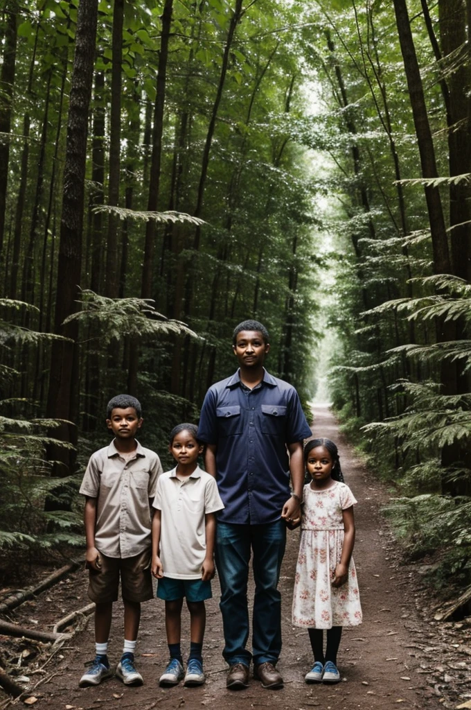 A family found several children in the forest