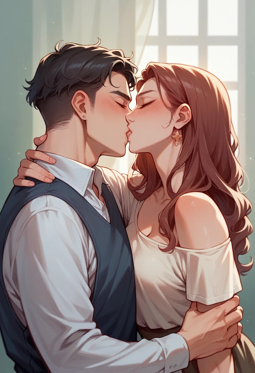 Lip kiss couple 