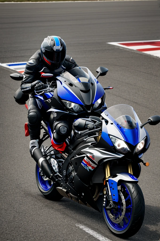 Motorized logo with wings on Yamaha r6 motorcycle