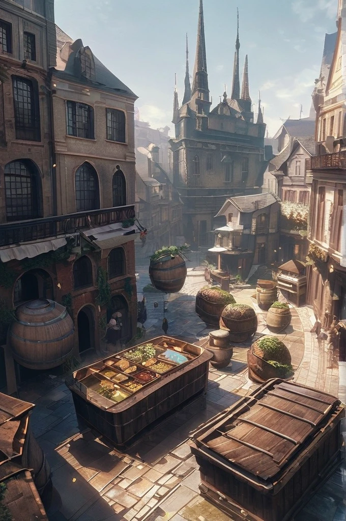 ((Лучшее качество)), ((шедевр)), (подробный), a city in an iron barrel