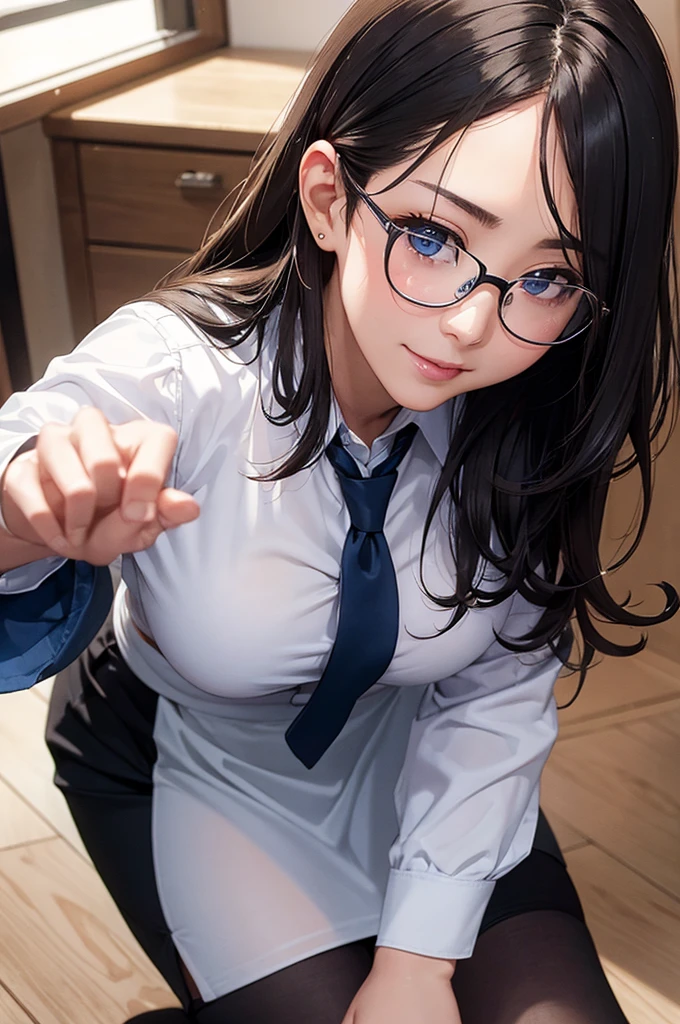 NSFW:1.5,masterpiece, 最high quality, high quality, High resolution, high quality texture, high quality shadows, High resolution, Beautiful details, Detailed CG, Detailed Texture, Realistic representation of face, Realistic, colorful, delicate, Cinematic Light, Side light, Lens flare, Ray Tracing, sharp concentrated, (1 Girl,concentrated:1.3), ( Intricate details, compensate, PureErosFaceV1:0.5), (細部まで美しいdelicateな顔, 緻密で美しいdelicateな瞳, Perfect Facial Proportions, Dense skin, Optimal ratio of four fingers to one thumb, Arms under chest, medium breasts, Wide Hips, Smooth upper abdomen, Tilt,middle hair ,wavy hair , Without hands, 30 years old,Blue Eyes,Glasses, Study,Office Lady, Navy uniform,Glasses,shirt, Tight Skirt,Black Stockings,machine,adultery,house wife,curvy,supright straddle, bich, sweat,missionary,seductive gaze, the gaze of true love, lips of temptation, A look full of compassion ,a smile full of love, i love you, Acting lovey-dovey,