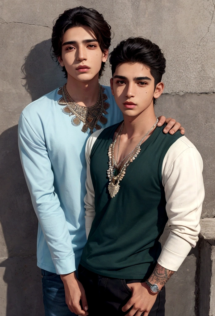 Hispanic balante boy , high , moreno , two moles face , Casual clothes , YOUNG , Mexican