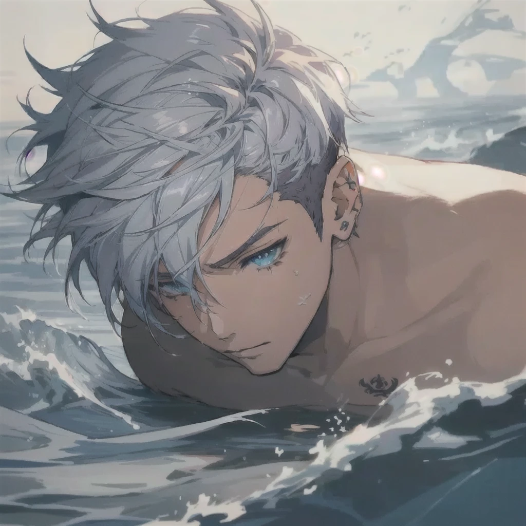 anime boy with tattoos on his chest laying in the water, clean detailed anime art, handsome guy in demon slayer art, trending on artstation pixiv, detailed digital anime art, detailed anime character art, trending anime art, clean detailed anime style, anime character; full body art, male anime character, digital anime illustration, male anime style, detailed anime art, anime illustration, stunning anime face portrait