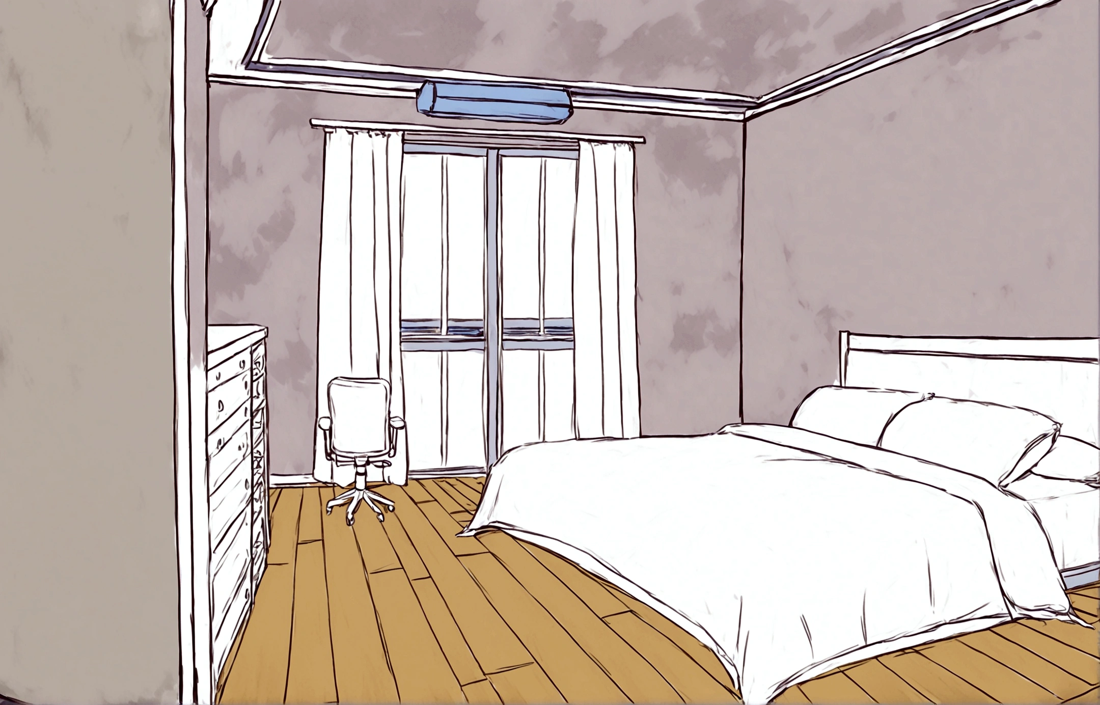 Make a nice room, cozy and masculine. It must have warm colors.