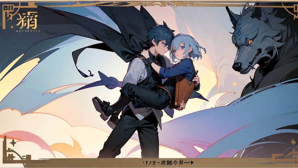 (a((work of art)),(((best qualityer))),(character design sheet,Same character,正面,boku,rug), Cute Boy Cheat Sheet ,whole body.s A wolf boy with blue eyes, gray hair, shorth hair, , dress in medieval style, carrying a bag while walking.
maroon, wearing a black shirt, slightly unbuttoned. Black pants Black knight armor on forearm Dressed in a combination of Aswin&#39;s armor, the Dragon Slayer, and holding a long sword. Large black steel cabin shoes, Dungeons And Dragons Black Dragonborn Cabelo loiro Olhos roxos teampunk medieval 