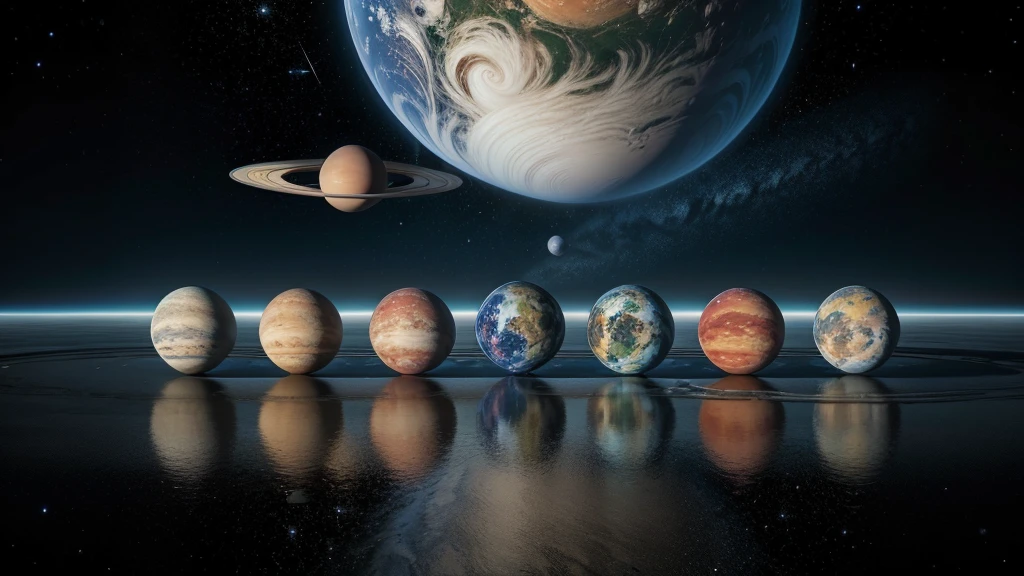 universe with planets aligned 