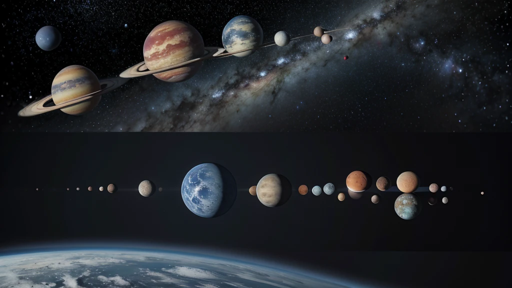 universe with planets aligned 