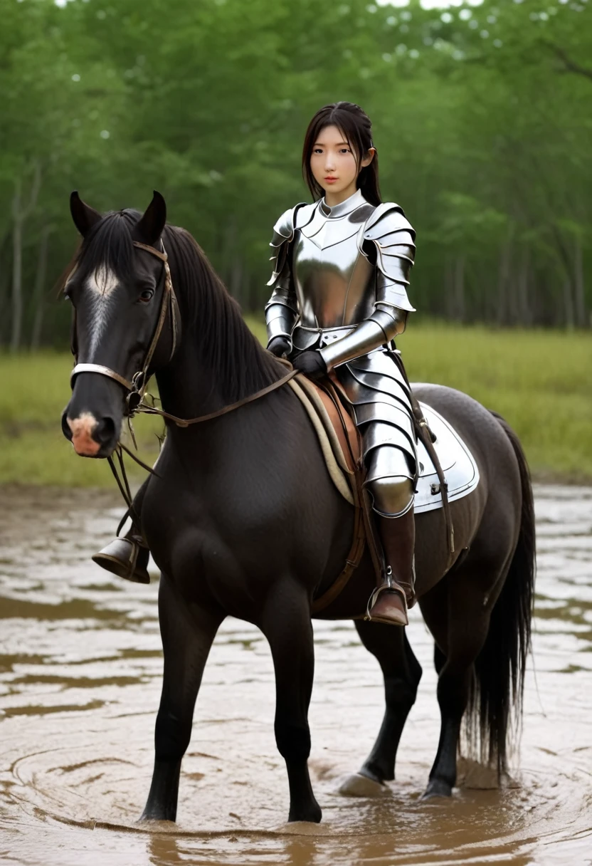 (((masterpiece))),(((Highest quality))),((Tabletop:1.4, Highest quality)), (Realな写真:1.4),
((1 cute girl knight)),rodeo,
(超High resolution:1.2),, wonderful, Very detailed CG Unity 8k wallpaper, Very detailed, High resolution,draft horse ridden by japanese cute girl,tight,
Cold Light, Beautiful detailed girl, Droopy eyes,Very detailedな目と顔, Beautiful and exquisite nose, Beautiful and exquisite, draft horse ridden by a girl can't move in swamp because horse and girl soak in the sticky muddy deep pitfall:10.0 , horse falls down ,looks pained ,Displeased face:4.0,Real,Anatomically correct