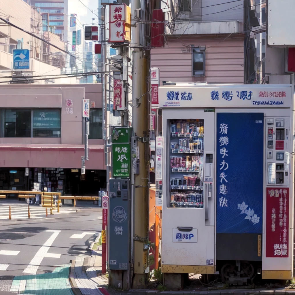 there is a vending machine on the side of the road, japan travel aesthetic, cyberpunk streets in japan, 90s japan, in tokio, hyperdetailed photo, japanese downtown, in the streets of tokyo, in a tokyo street, japanese street, by Narashige Koide, tokyo japan, japanese neighborhood, trending in japan, sakimichan
