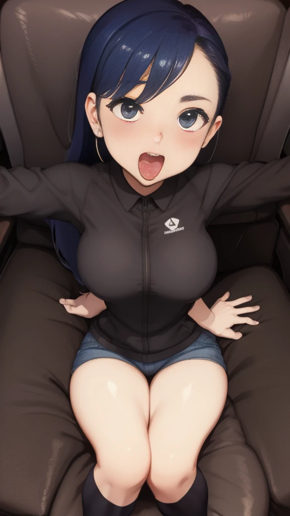 (sound、Can be viewed、masterpiece、high quality、High resolution、High-end rendering、Safe at Work、Safety Sensor),Super large 、Top View、Mature Girls、(Fallacy:1.5, Shift the mask、clothing、Mesugaki Smiles:1.5, )POV sex, Hyottoko fellatio、deep throat、