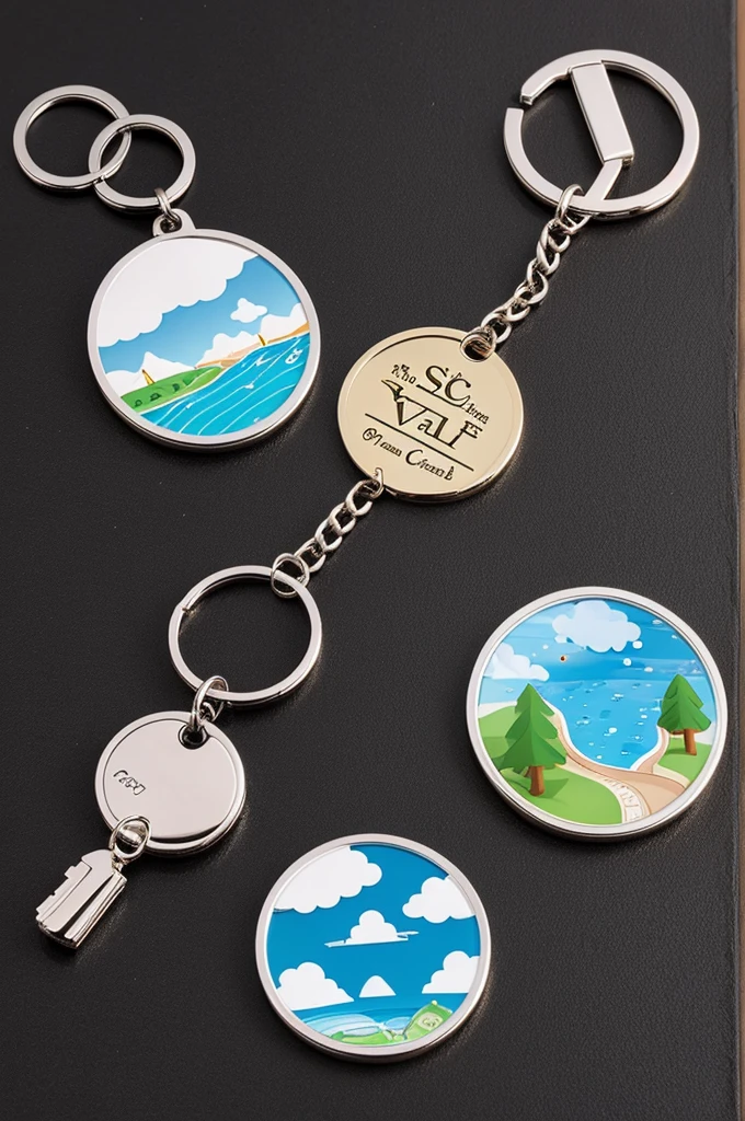 The water cycle for still 4 cm keychain