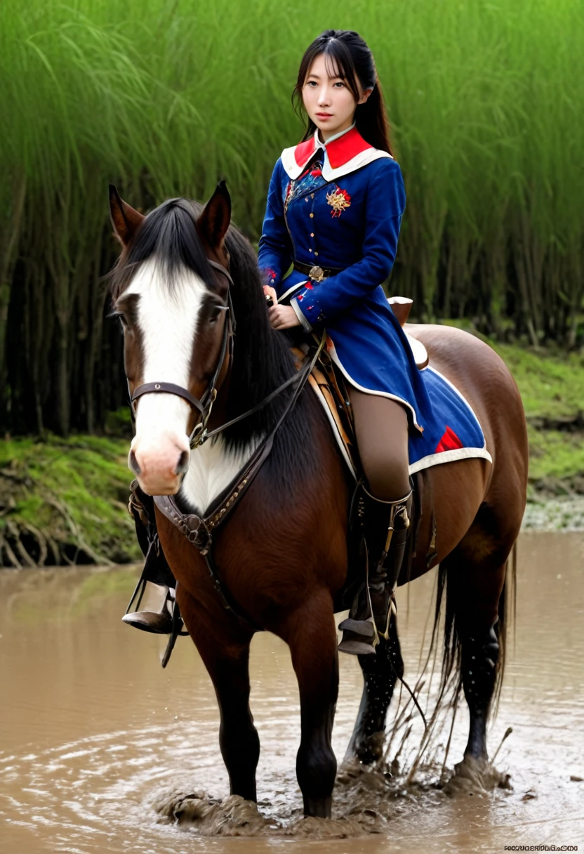 (((masterpiece))),(((Highest quality))),((Tabletop:1.4, Highest quality)), (Realな写真:1.4),
((1 cute girl knight)),rodeo,
(超High resolution:1.2),, wonderful, Very detailed CG Unity 8k wallpaper, Very detailed, High resolution,draft horse ridden by japanese cute girl,tight,
Cold Light, Beautiful detailed girl, Droopy eyes,Very detailedな目と顔, Beautiful and exquisite nose, Beautiful and exquisite, draft horse ridden by a girl can't move in swamp because horse and girl soak in the sticky muddy deep pitfall:10.0 , horse falls down ,looks pained ,Displeased face:4.0,Real,Anatomically correct