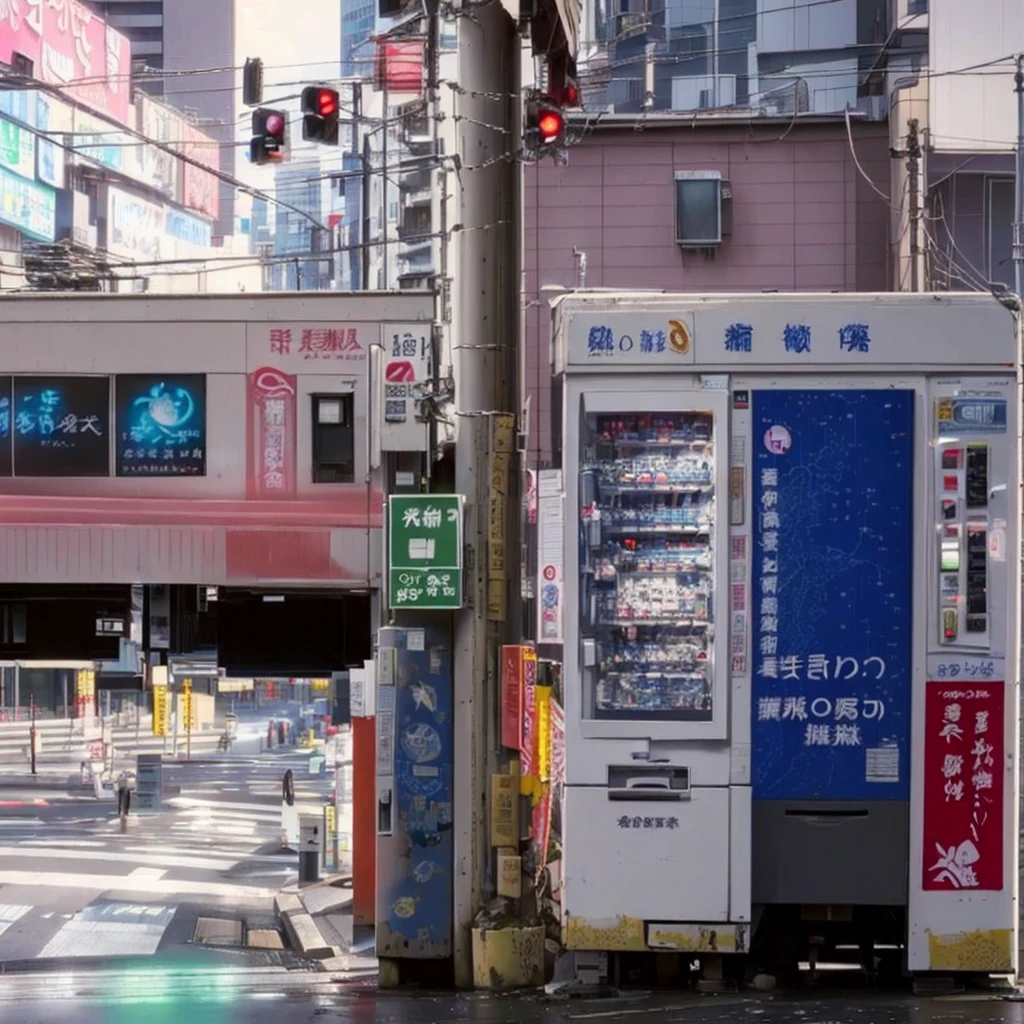 there is a vending machine on the side of the road, japan travel aesthetic, cyberpunk streets in japan, 90s japan, in tokio, hyperdetailed photo, japanese downtown, in the streets of tokyo, in a tokyo street, japanese street, by Narashige Koide, tokyo japan, japanese neighborhood, trending in japan, sakimichan