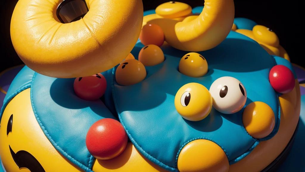 Bright and giant PAC-MAN