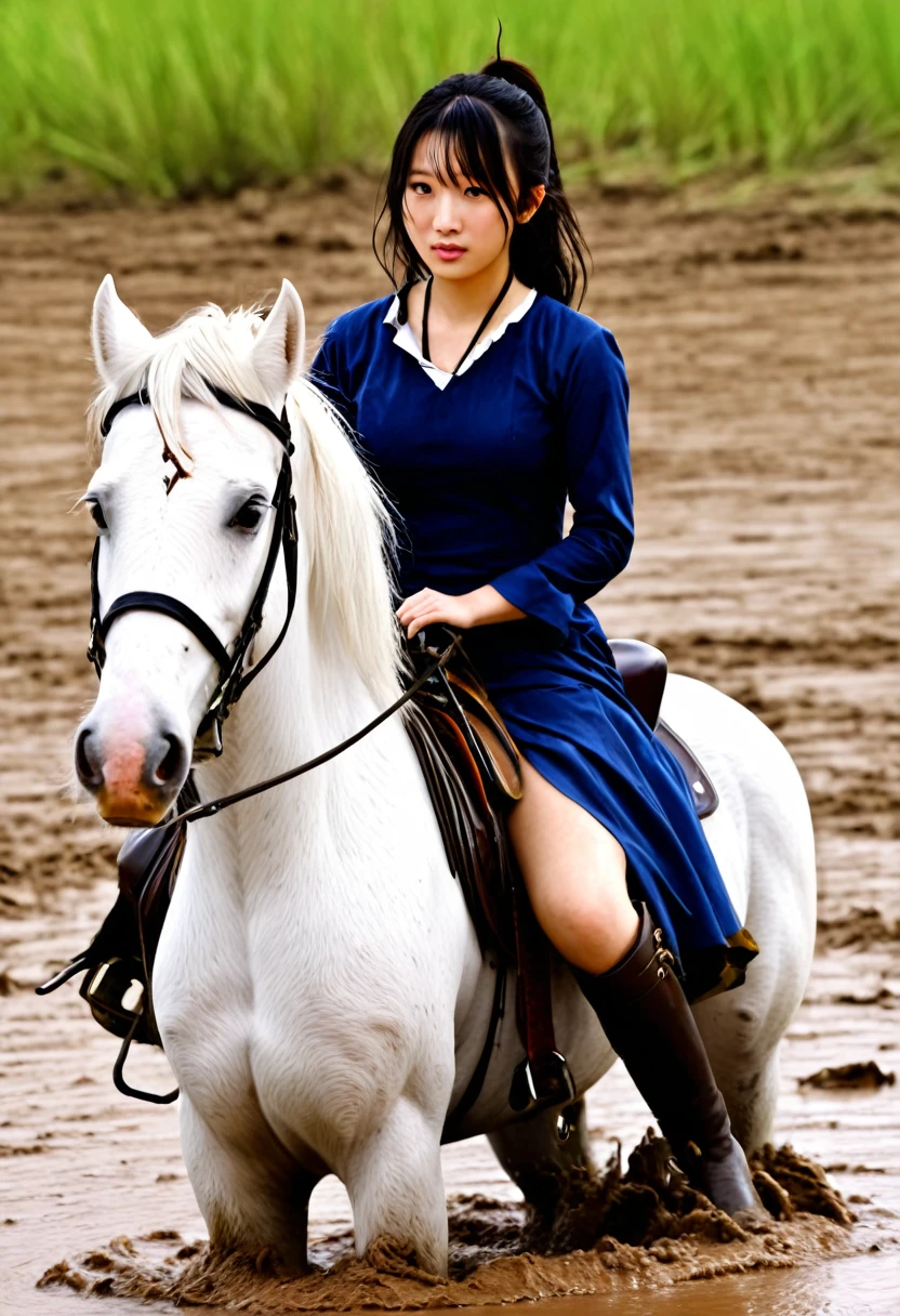 (((masterpiece))),(((Highest quality))),((Tabletop:1.4, Highest quality)), (Realな写真:1.4), 
((1 cute girl knight)),rodeo,
(超High resolution:1.2),, wonderful, Very detailed CG Unity 8k wallpaper, Very detailed, High resolution,draft horse ridden by japanese cute girl,tight,muddy desert ,
Cold Light, Beautiful detailed girl, Droopy eyes,Very detailedな目と顔, Beautiful and exquisite nose, Beautiful and exquisite, draft horse ridden by a girl can't move in swamp because horse and girl soak in the sticky muddy deep pitfall:10.0 , horse falls down ,looks pained ,Displeased face:4.0,Real,Anatomically correct