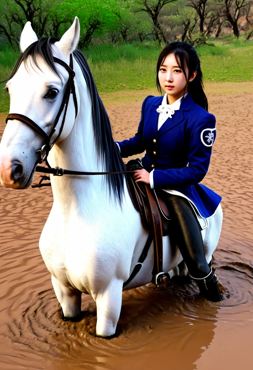 (((masterpiece))),(((Highest quality))),((Tabletop:1.4, Highest quality)), (Realな写真:1.4), 
((1 cute girl knight)),rodeo,
(超High resolution:1.2),, wonderful, Very detailed CG Unity 8k wallpaper, Very detailed, High resolution,draft horse ridden by japanese cute girl,tight,muddy desert ,
Cold Light, Beautiful detailed girl, Droopy eyes,Very detailedな目と顔, Beautiful and exquisite nose, Beautiful and exquisite, draft horse ridden by a girl can't move because horse and girl soak in the sticky muddy deep pitfall:10.0 , horse falls down ,looks pained ,Displeased face:4.0,Real,Anatomically correct