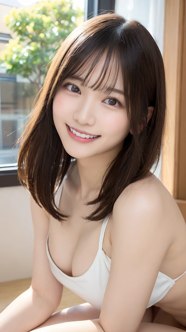 (Ultra-realistic), (An illustration), (high resolution), (8K), (very detailled), (最高のAn illustration),(CRU photo, best qualityer), (真实感, photorrealistic:1.4), Masterpiece artwork, Very delicate and beautiful, extremely detaild, 2k wallpaper, incredible, fine-details, very detailledなCGユニティ8kの壁紙, super verbose, high resolution, beautiful detailed girl, very detailledな目と顔, Beautiful detailed nose, beautiful detailed eyes,cinematic lighting,Perfect Anatomia,Perfect promotion,(a shy smile, beautiful  face),  ((perfect legs, perfect legs, perfect hands, perfect hands指, perfect arms,  a shy smile, The mouth is perfect)), looking directly at the camera, Ear fringes and fringes、necklase、 (((beautiful japanese girl)))、  ((((((Uma beautiful japanese girl de 27))))))、(((Huge G breasts))),  (((Bursting with huge breasts!!!!))), (((attractive big breasts!!!!!!!))), (((huge ))),  (((Full body writing))),  (((seductively pose))), ((photo only)),  ((Bblack hair)), (((slenderbody))), (((Usando cropped  rosa, white sandal ))),  ((((beautiful smiling))))