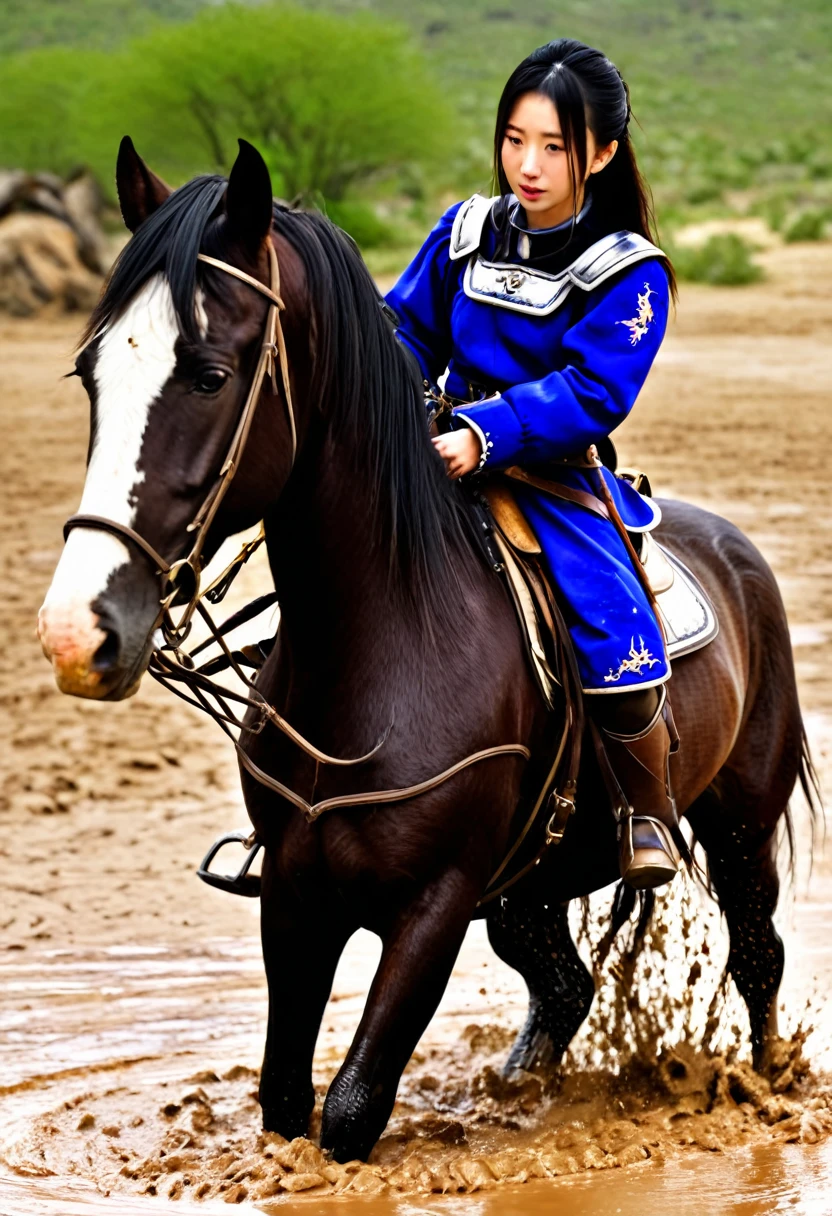 (((masterpiece))),(((Highest quality))),((Tabletop:1.4, Highest quality)), (Realな写真:1.4),
((1 cute girl knight)),rodeo,
(超High resolution:1.2),, wonderful, Very detailed CG Unity 8k wallpaper, Very detailed, High resolution,draft horse ridden by japanese cute girl,tight,muddy desert ,
Cold Light, Beautiful detailed girl, Droopy eyes,Very detailedな目と顔, Beautiful and exquisite nose, Beautiful and exquisite, draft horse ridden by a girl can't move because horse and girl soak in the sticky muddy deep pitfall:10.0 , horse falls down ,looks pained ,Displeased face:4.0,Real,Anatomically correct