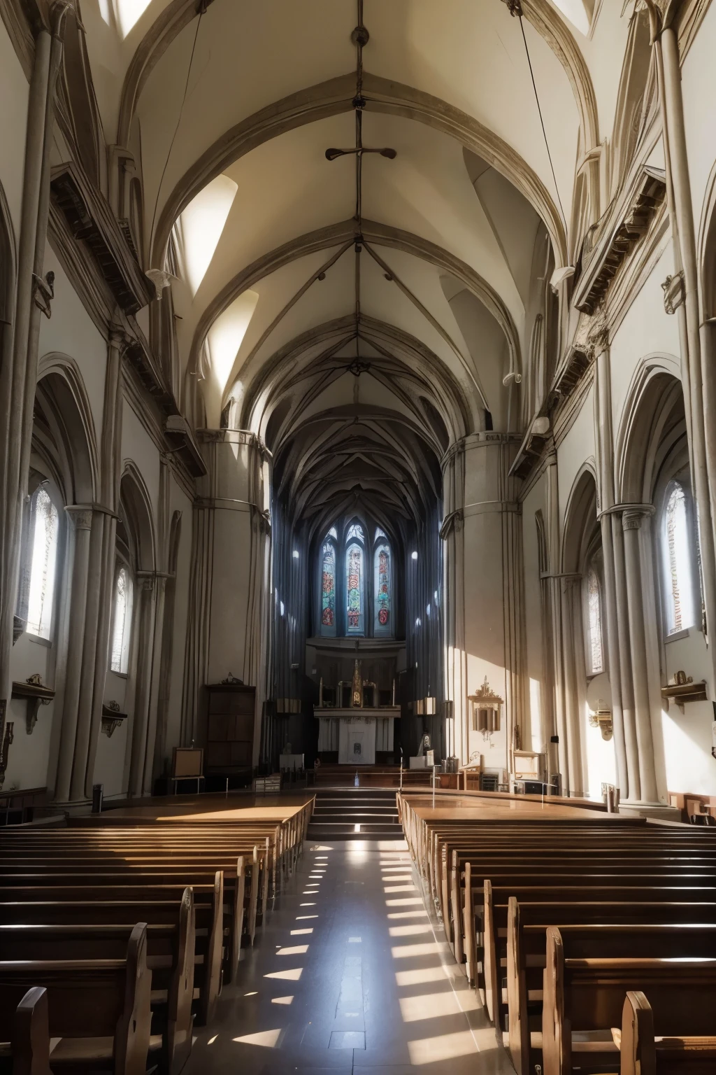 CREATE AN IMAGE INSIDE THE CHURCH TO PUT IN THE BACKGROUND OF MY VIDEO