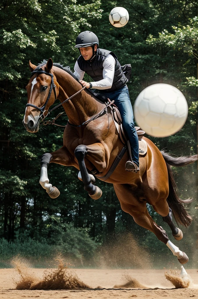 Draw an alien riding a horse while catching a ball.