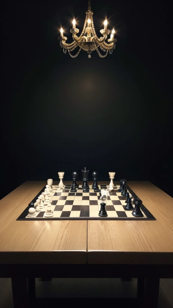 Image of a single board in the image with a king being checkmated with nothing else in the image, only that