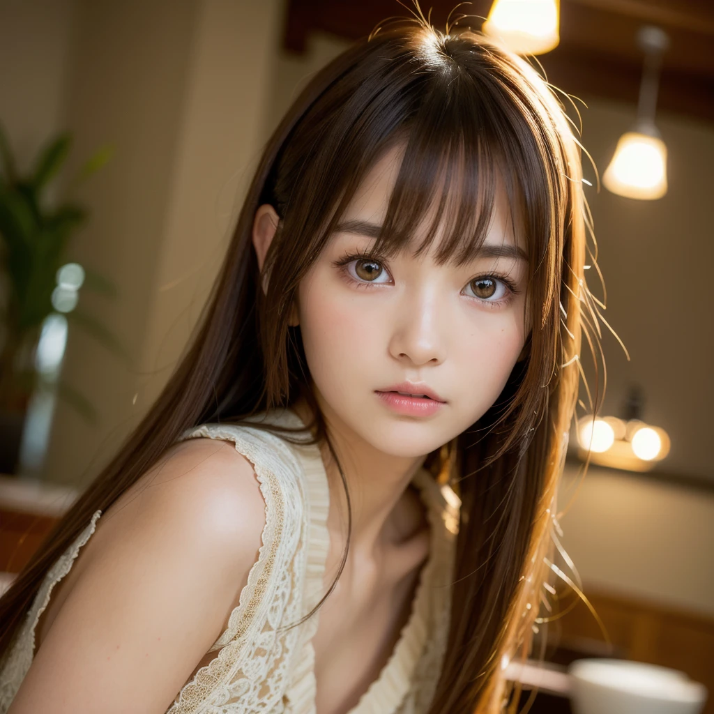 best quality, face focus, soft light, ultra high res, (photorealistic:1.4), RAW photo,
1japanese girl, solo, cute, (pupil, lights in the eyes), detailed beautiful face, (small chest),(high resolution detail of human skin texture),
(long hair),
indoor,
Damask Shirt Dress,
(portrait)