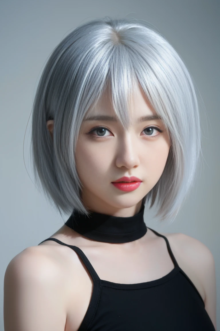  best quality,tmasterpiece,Ultra-high resolution,Clear face,（Reality：1.4），(RAW photo)，cold light，(upper body photo), (photorealistic:1.50), anime wallpaper, Guviz style artwork, fantasy close-up to magic, by Yang J, Guviz, beautiful artwork illustration, beautiful digital artwork, beautiful digital illustration, Li Song, beautiful anime portrait, art style at Beauvot, lora:A2-off:1>yorha type a no. 2, bare shoulders, medium breasts, upper body, blue eyes, eyes visible through hair, mole under mouth, 1girl, armlet, android, looking at viewer, white background, joints, white hair, gloves, closed mouth, hair over one eye, 独奏, black gloves, mole, hair between eyes, collarbone, simple background, short hair, elbow gloves,