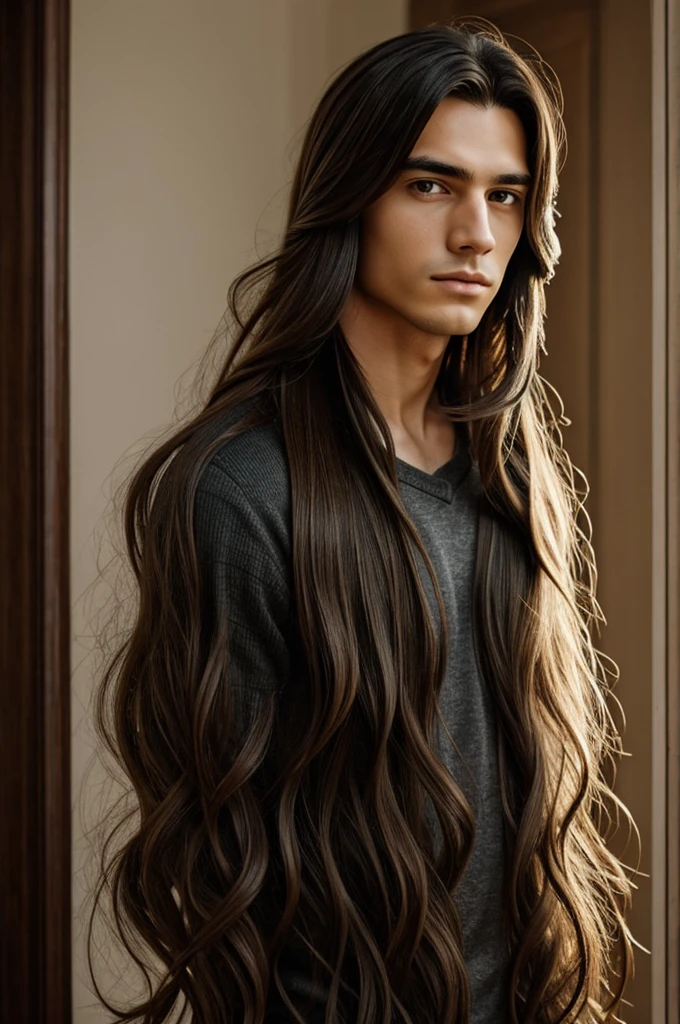 Boy long hair