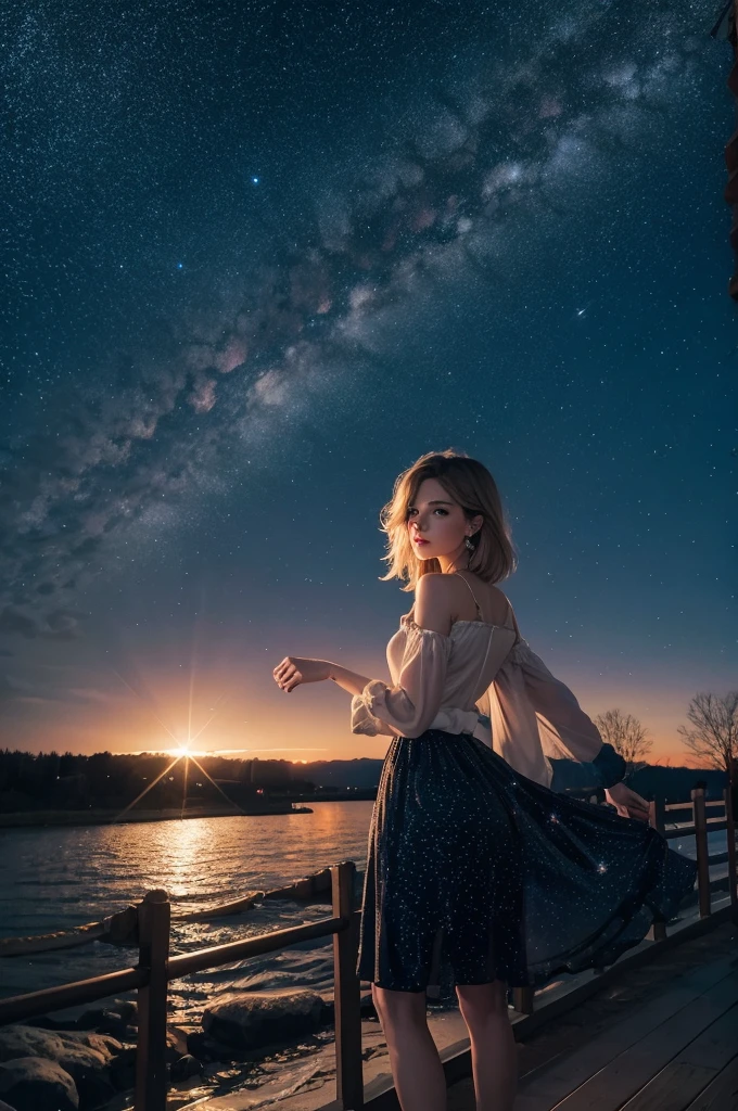 Lively starry night