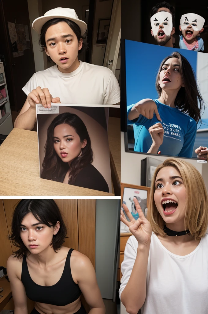 Comic and absurd photo collage 

