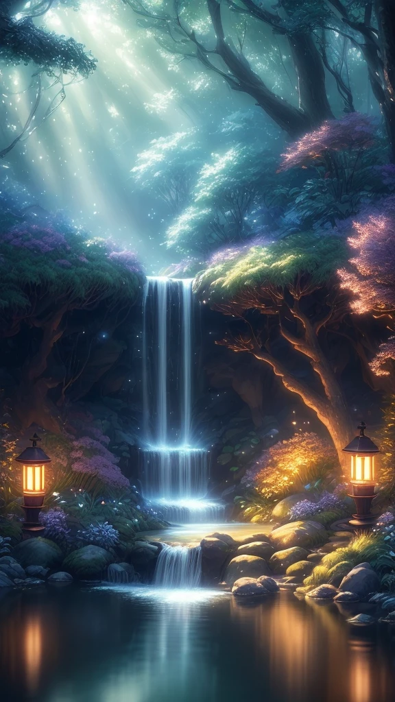 masterpiece, best quality, (Very detailed CG unified 8k wallpaper), (best quality), (Best Illustration), (best shadow), Glowing elf with glowing deer, drinking water in swimming pool, Nature Elements in forest theme. mysterious forest, Beautiful forest, nature, surrounded by flower, delicate Leaves and branch surrounded by firefly (Nature Elements), (jungle theme), (Leaves), (branch), (firefly), (particle effect) and other 3D, octane rendering, Ray tracing, super detailed , beast--v6