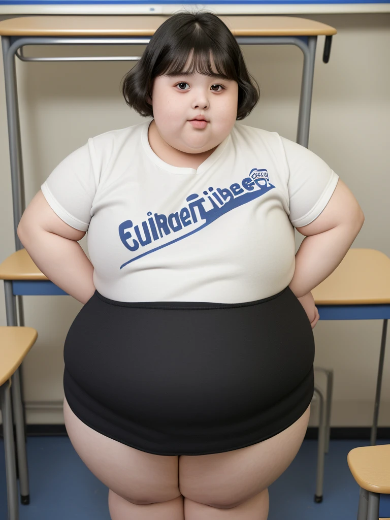 a fat 10 year old obese ,chubby overweight ,young fat girl in ,cute plump schoolkid,heavy set young girl,thick student,extremely obese young female student,very fat and heavy young girl,stout short haired girl in school,chubbychild in classroom,cute pudgy young student, full body