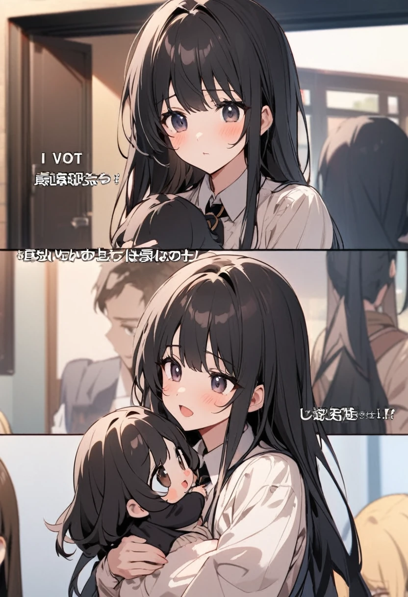 Black Hair、Long Hair、、Cute high school girl、Baby Face、Dark Eyes、I don `t really understand、Raise questions、