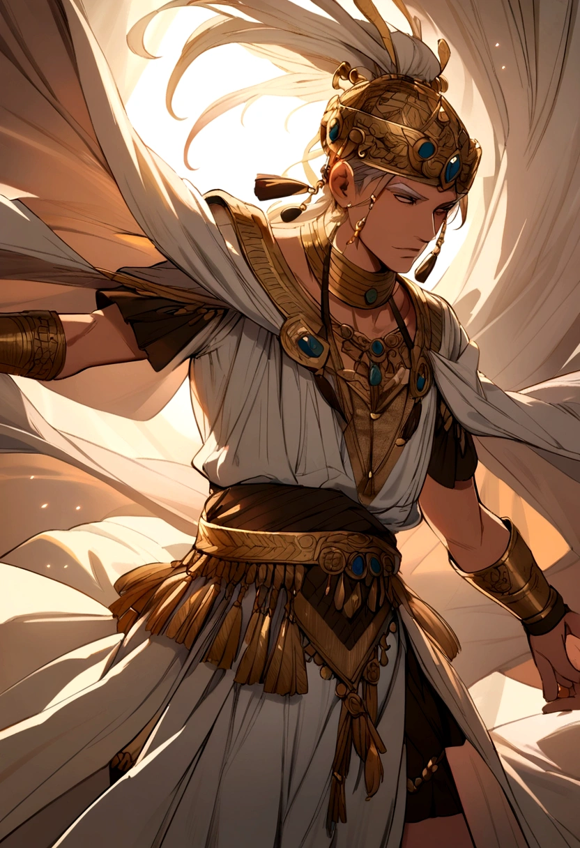 man in ancient clothing