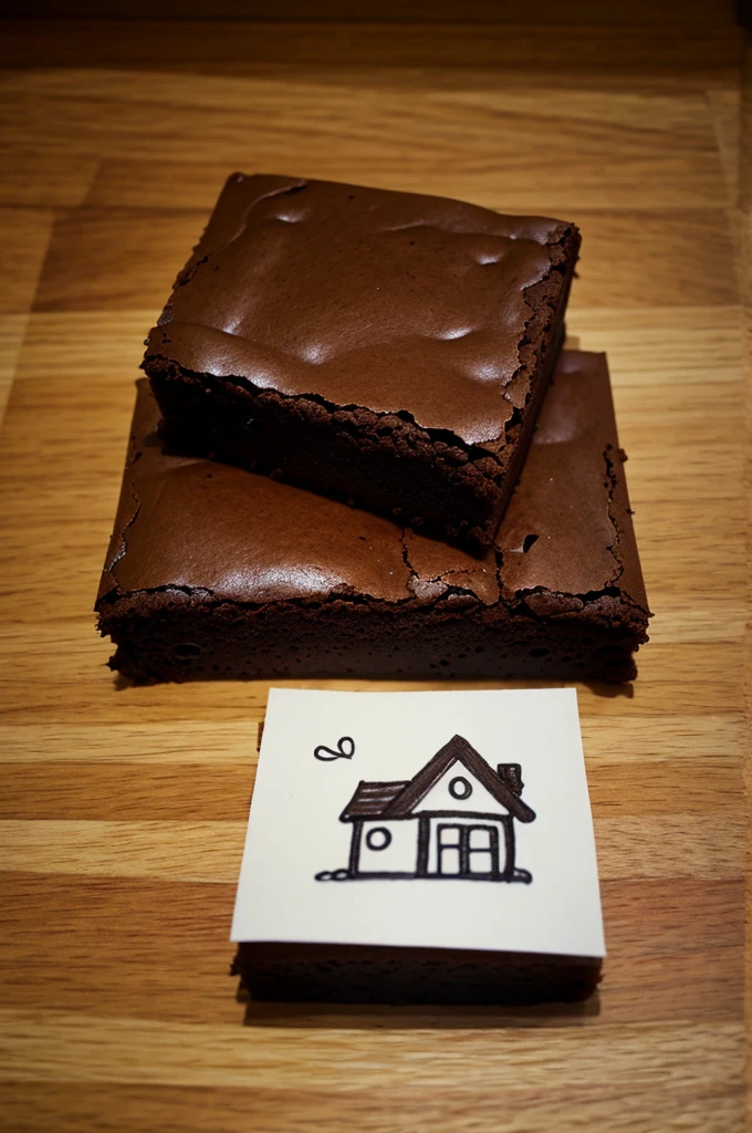Draw a brownie like a house