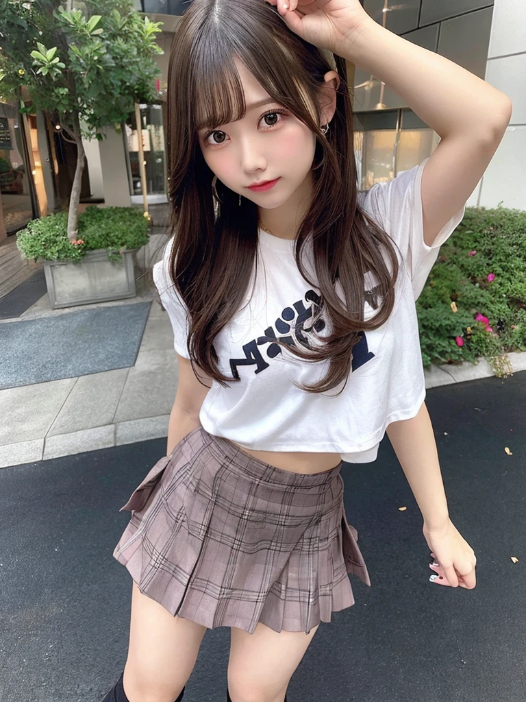 1 girl, mini skirt