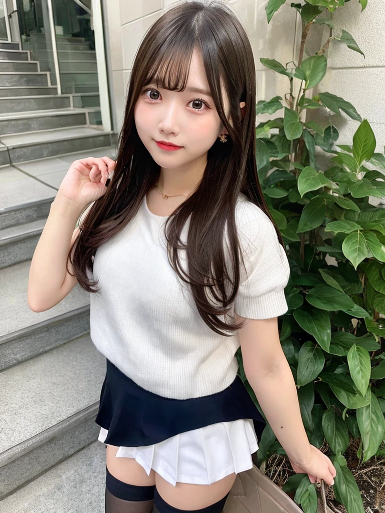 1 girl, mini skirt