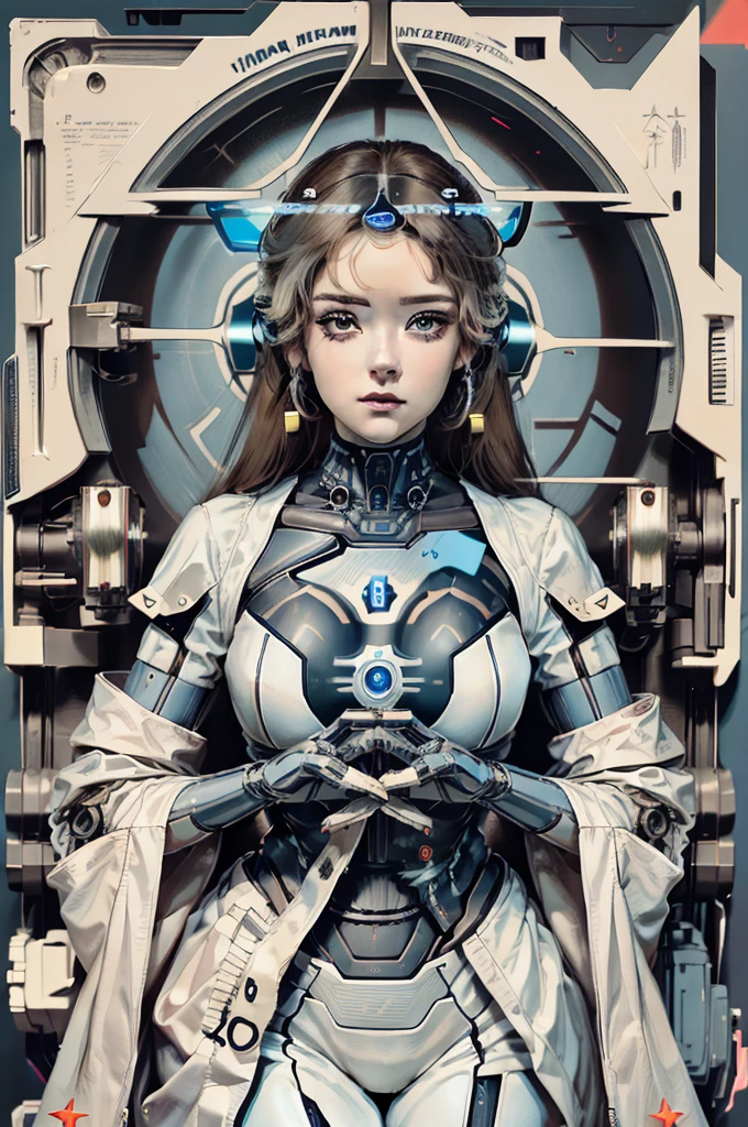 There is a woman in robot suit posing next to ancient building, beautiful white girl half-cyborg, cute cyborg girl, beautiful girl cyborg, perfect robot girl, cyborg girl, young cyborg lady, beautiful female robot, beautiful robot woman, cyborg-girl, perfect cyborg female, porcelain cyborg, female robot, beautiful cyborg image