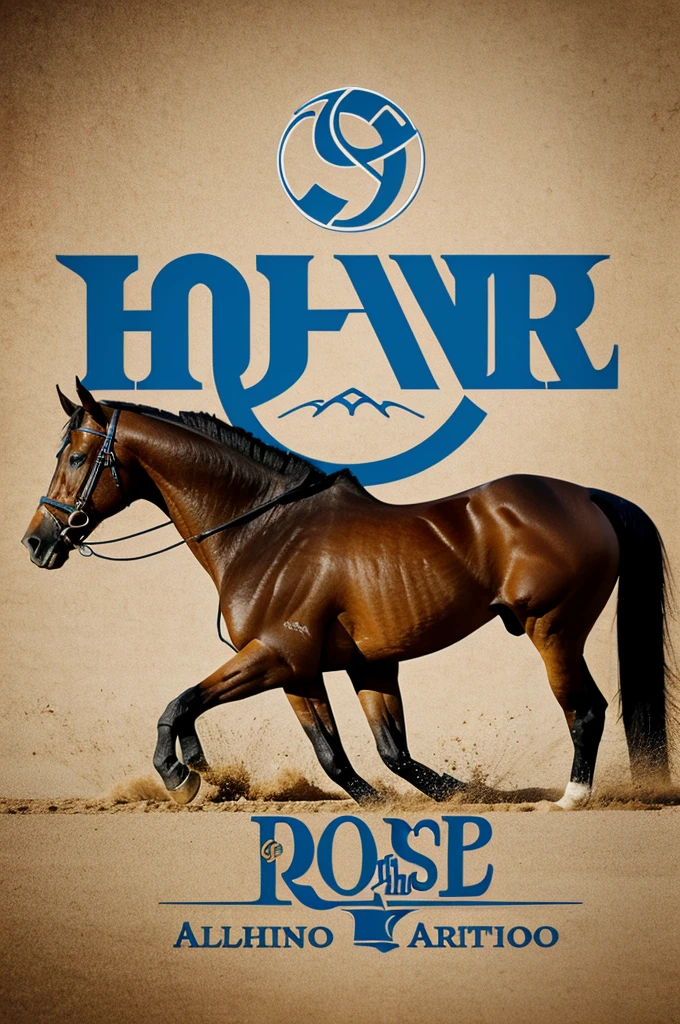 Logo with the name ALONSO with a horseshoe